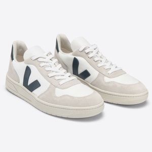 Veja sneakers: White mesh, black, & tan